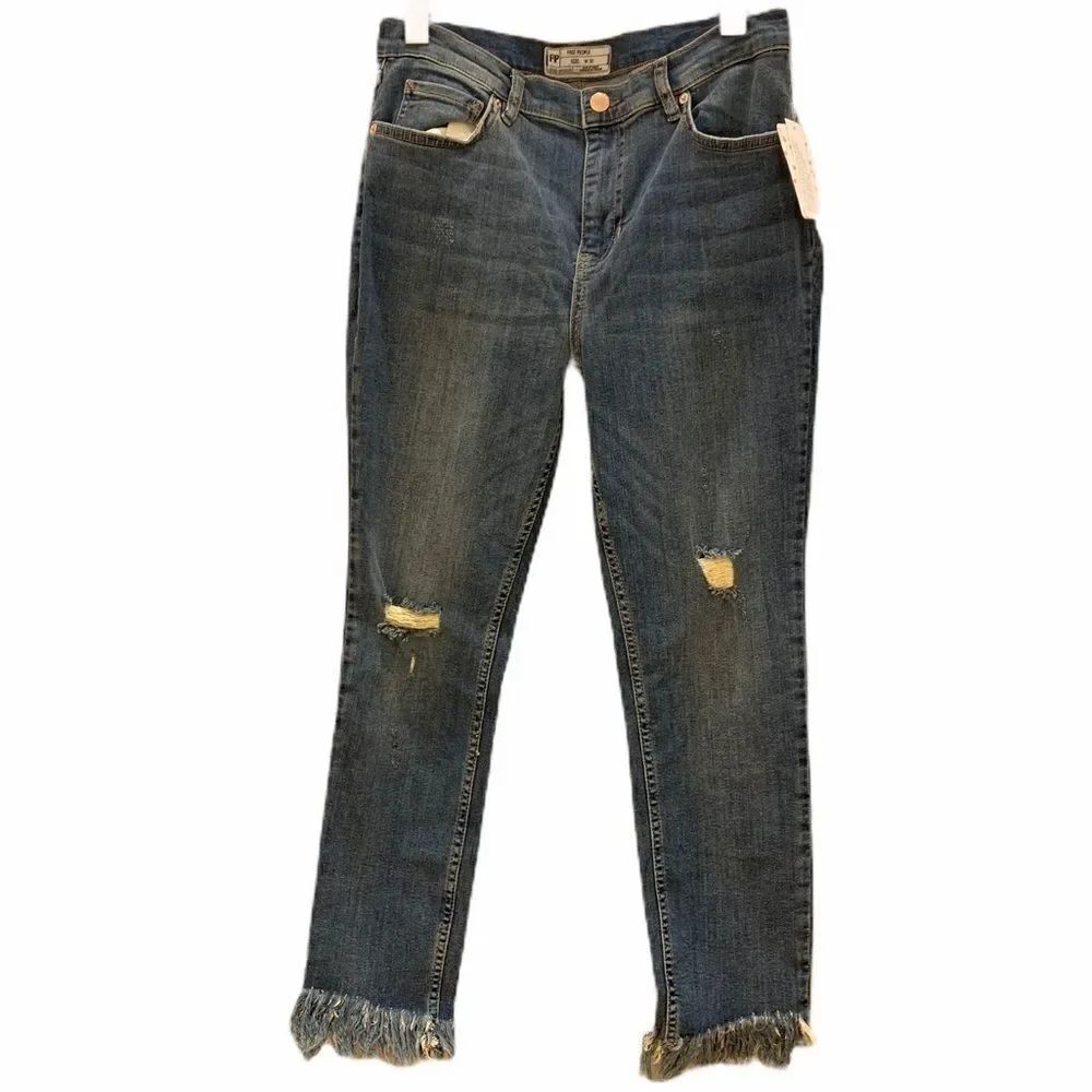 Free People Great Heights Frayed Skinny Jeans - Picture 4 of 6